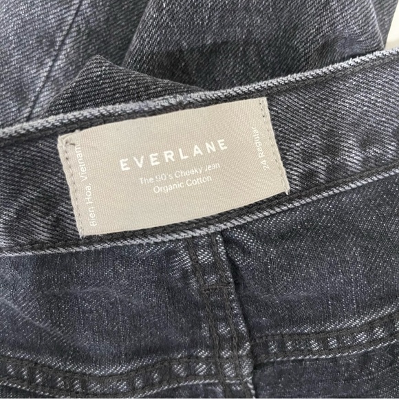 Everlane 90's Cheeky Jean Organic Cotton Size 24 Washed Black - Picture 2 of 7